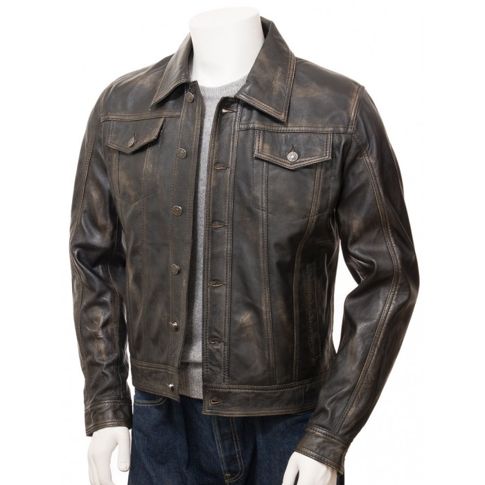 Update 126+ denim style leather jacket latest - dedaotaonec